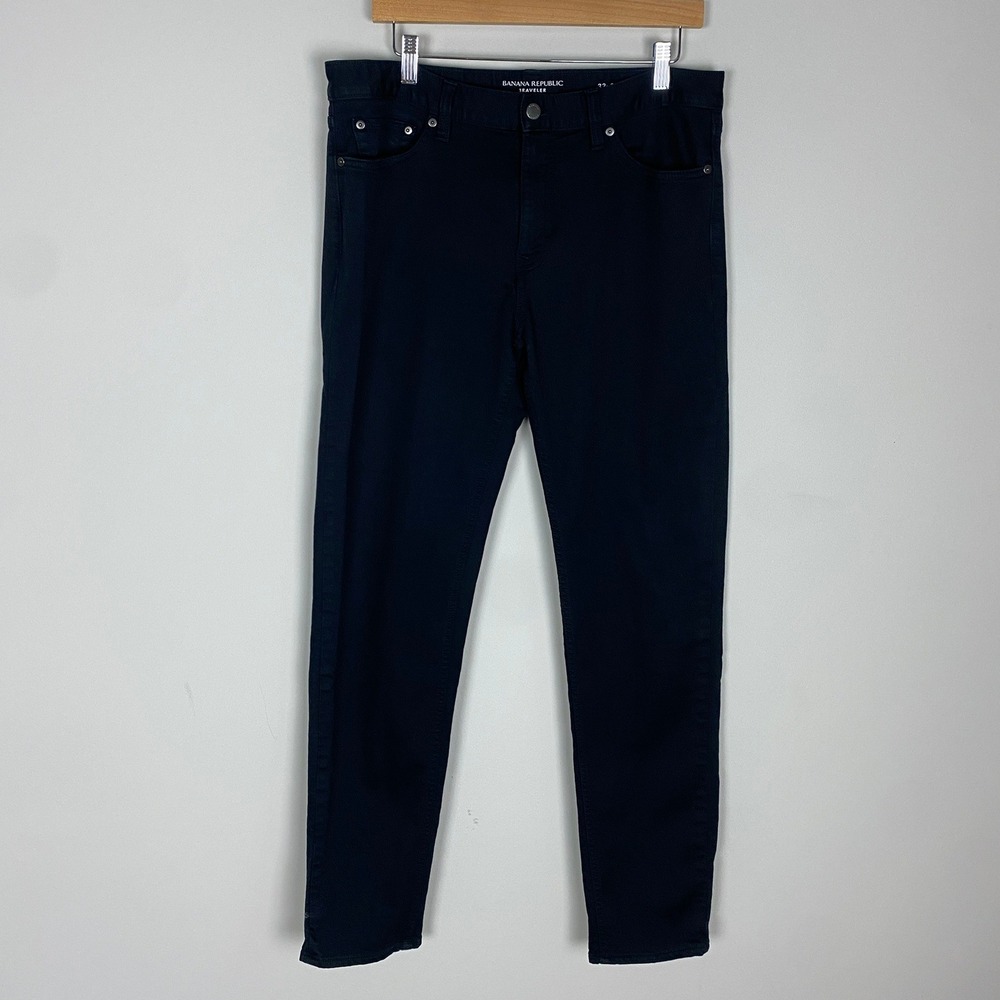 Banana Republic Traveler Jeans Men 33x34 (fits 35x32) Athletic Tapered Fit